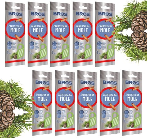 BROS - zawieszka na mole cedrowa - 10 szt. BROS - zawieszka na mole cedrowa - 10 szt.