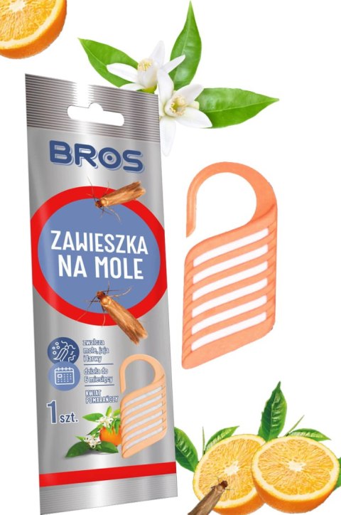 BROS - zawieszka na mole kwiat pomarańczy - 10 szt. BROS - zawieszka na mole kwiat pomarańczy - 10 szt.