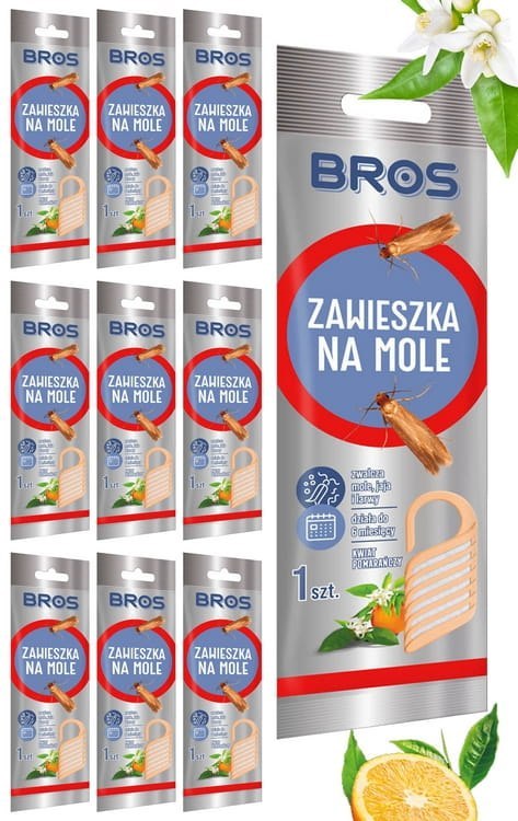 BROS - zawieszka na mole kwiat pomarańczy - 10 szt. BROS - zawieszka na mole kwiat pomarańczy - 10 szt.