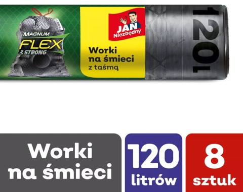 Jan Niezbędny Worki LD Magnum Flex Taśma 120L 8szt. - 3 op. Jan Niezbędny Worki LD Magnum Flex Taśma 120L 8szt. - 3 op.
