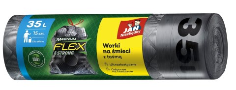 Jan Niezbędny Worki LD Magnum Flex Taśma 35L 15szt. - 5 op. Jan Niezbędny Worki LD Magnum Flex Taśma 35L 15szt. - 5 op.