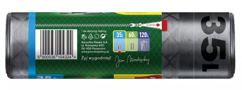 Jan Niezbędny Worki LD Magnum Flex Taśma 35L 15szt. - 5 op. Jan Niezbędny Worki LD Magnum Flex Taśma 35L 15szt. - 5 op.