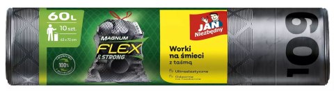 Jan Niezbędny Worki LD Magnum Flex Taśma 60L 10szt. - 5 op. Jan Niezbędny Worki LD Magnum Flex Taśma 60L 10szt. - 5 op.