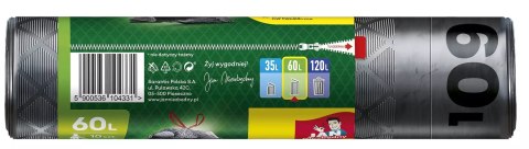 Jan Niezbędny Worki LD Magnum Flex Taśma 60L 10szt. - 5 op. Jan Niezbędny Worki LD Magnum Flex Taśma 60L 10szt. - 5 op.