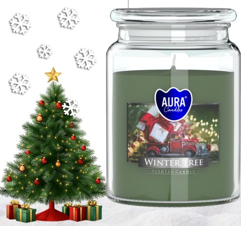 AURA Świeca Zapachowa ZIMOWE DRZEWKO 100h snd99-348 AURA Świeca Zapachowa ZIMOWE DRZEWKO 100h snd99-348