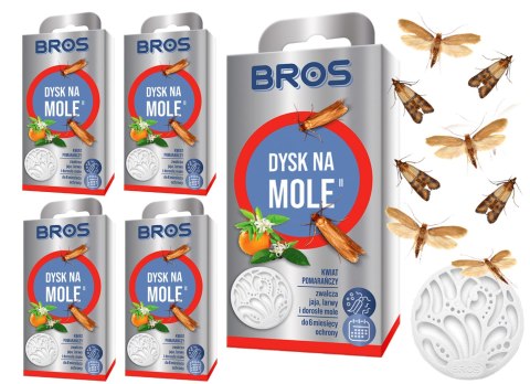 BROS - dysk na mole kwiat pomarańczy - 5 szt. BROS - dysk na mole kwiat pomarańczy - 5 szt.