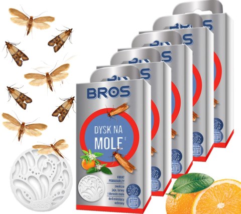 BROS - dysk na mole kwiat pomarańczy - 5 szt. BROS - dysk na mole kwiat pomarańczy - 5 szt.