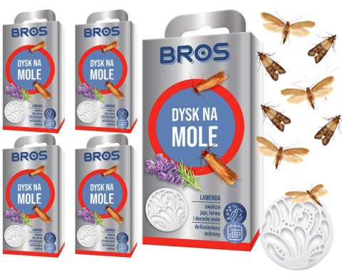 BROS - dysk na mole lawenda - 5 szt. BROS - dysk na mole lawenda - 5 szt.