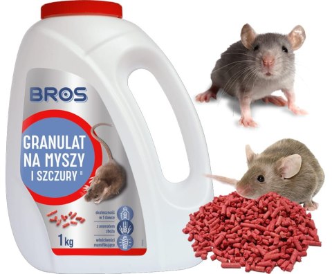 BROS - granulat na myszy i szczury 1kg BROS - granulat na myszy i szczury 1kg