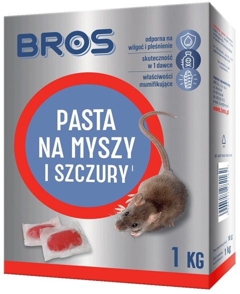 BROS - pasta na myszy i szczury 1kg BROS - pasta na myszy i szczury 1kg