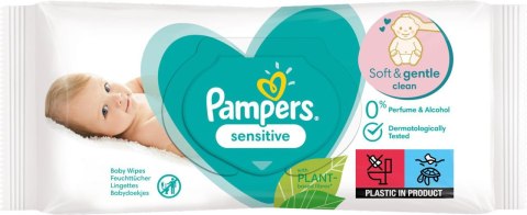 PAMPERS Chusteczki Nawilżane Sensitive 4 x 80 szt. PAMPERS Chusteczki Nawilżane Sensitive 4 x 80 szt.