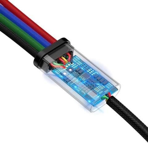 KABEL 4w1 USB-A / Lighting iPhone 2x USB-C micro-USB Baseus Cafule CA1T4-B01 1.2m 3.5A W OPLOCIE KABEL 4w1 USB-A / Lighting iPhone 2x USB-C micro-USB Baseus Cafule CA1T4-B01 1.2m 3.5A W OPLOCIE