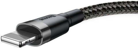 KABEL USB-A / Lightning iPhone Baseus Cafule CALKLF-RG1 300cm Apple 2A CZARNO-SZARY W OPLOCIE KABEL USB-A / Lightning iPhone Baseus Cafule CALKLF-RG1 300cm Apple 2A CZARNO-SZARY W OPLOCIE