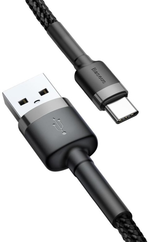KABEL USB-A / USB-C Baseus Cafule CATKLF-UG1 300cm 3A QC 3.0 CZARNO-SZARY W NYLONOWYM OPLOCIE KABEL USB-A / USB-C Baseus Cafule CATKLF-UG1 300cm 3A QC 3.0 CZARNO-SZARY W NYLONOWYM OPLOCIE