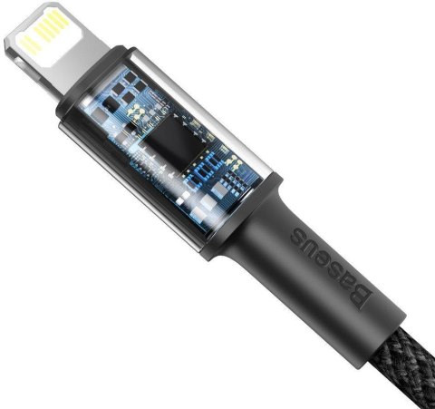 KABEL USB-C / Lightning iPhone Baseus Cafule CATLGD-01 1m 20W PD Quick Charging CZARNY W OPLOCIE KABEL USB-C / Lightning iPhone Baseus Cafule CATLGD-01 1m 20W PD Quick Charging CZARNY W OPLOCIE