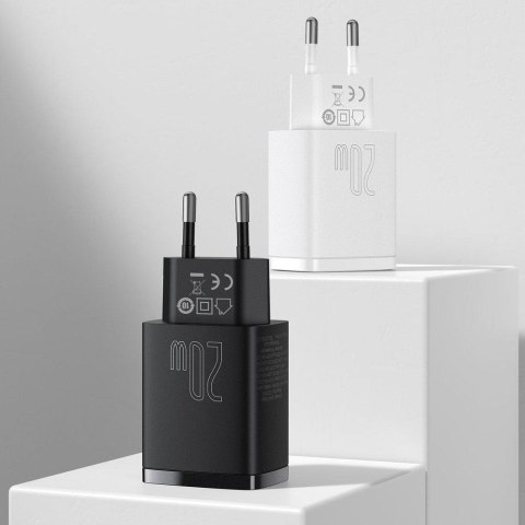 ŁADOWARKA SIECIOWA Baseus Compact Quick Charger CCXJ-B01 20W 1x USB-A 1x USB-C PD 3.0 QC 3.0 CZARNA ŁADOWARKA SIECIOWA Baseus Compact Quick Charger CCXJ-B01 20W 1x USB-A 1x USB-C PD 3.0 QC 3.0 CZARNA