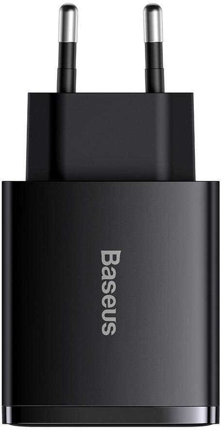 ŁADOWARKA SIECIOWA Baseus Compact Quick Charger CCXJ-E01 30W 2x USB-A 1x USB-C PD 3.0 QC 3.0 CZARNA ŁADOWARKA SIECIOWA Baseus Compact Quick Charger CCXJ-E01 30W 2x USB-A 1x USB-C PD 3.0 QC 3.0 CZARNA