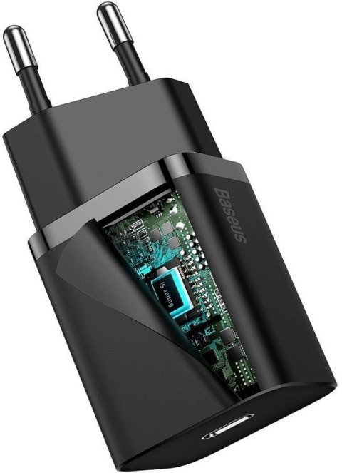 ŁADOWARKA SIECIOWA Baseus Super Si Quick Charger 1C TZCCSUP-L01 25W 1x USB-C PD 3.0 QC 3.0 + KABEL ŁADOWARKA SIECIOWA Baseus Super Si Quick Charger 1C TZCCSUP-L01 25W 1x USB-C PD 3.0 QC 3.0 + KABEL
