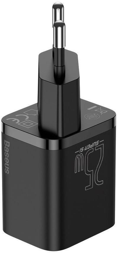 ŁADOWARKA SIECIOWA Baseus Super Si Quick Charger 1C TZCCSUP-L01 25W 1x USB-C PD 3.0 QC 3.0 + KABEL ŁADOWARKA SIECIOWA Baseus Super Si Quick Charger 1C TZCCSUP-L01 25W 1x USB-C PD 3.0 QC 3.0 + KABEL