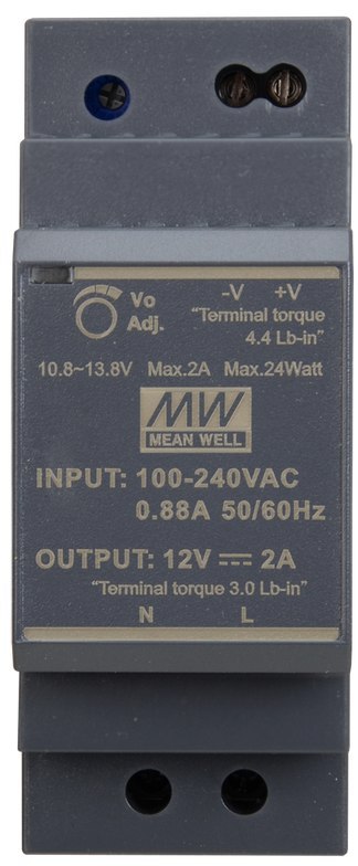 ZASILACZ IMPULSOWY NA SZYNĘ DIN MEAN WELL HDR-30-12 12V/30W/2A ZASILACZ IMPULSOWY NA SZYNĘ DIN MEAN WELL HDR-30-12 12V/30W/2A