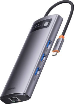 Replikator - Baseus Metal Gleam Series 7w1 , USB-C do 3x UB 3.0 + 2x HDMI +S USB-C PD + Ethernet RJ45 Replikator - Baseus Metal Gleam Series 7w1 , USB-C do 3x UB 3.0 + 2x HDMI +S USB-C PD + Ethernet RJ45