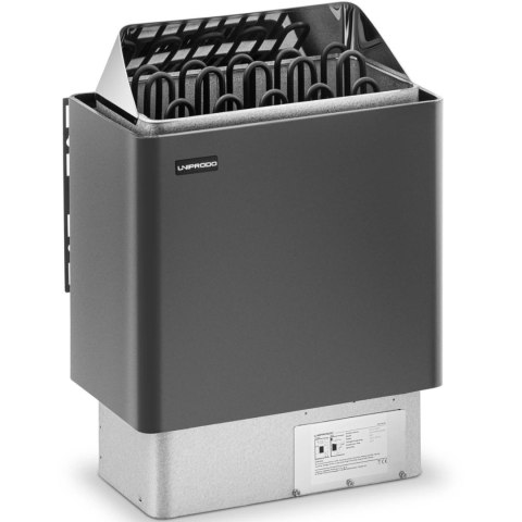 Piec do sauny elektryczny 9-13 m3 do 110C 400 V 9 kW czarno-srebrny Piec do sauny elektryczny 9-13 m3 do 110C 400 V 9 kW czarno-srebrny
