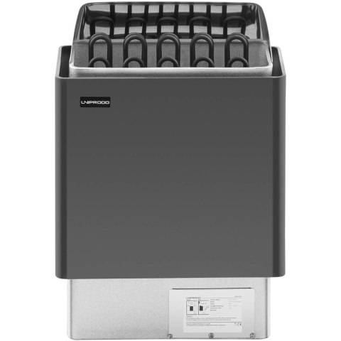 Piec do sauny elektryczny 9-13 m3 do 110C 400 V 9 kW czarno-srebrny Piec do sauny elektryczny 9-13 m3 do 110C 400 V 9 kW czarno-srebrny
