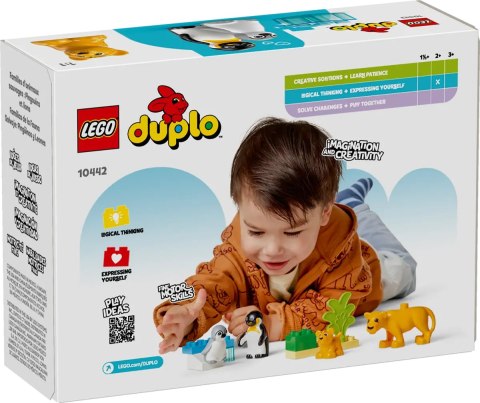 10442 - LEGO DUPLO - Rodziny dzikich zwierząt: pingwiny i lwy 10442 - LEGO DUPLO - Rodziny dzikich zwierząt: pingwiny i lwy