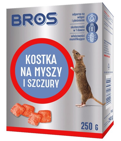 BROS - kostka na myszy i szczury 250g BROS - kostka na myszy i szczury 250g