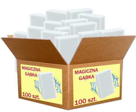 Magiczna Gąbka 100x60x15mm - 100 szt. Magiczna Gąbka 100x60x15mm - 100 szt.