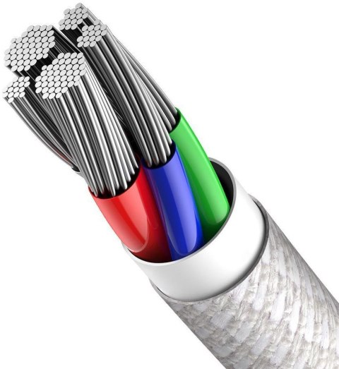 KABEL USB-C / Lightning iPhone Baseus Cafule CATLGD-02 1m 20W PD Quick Charging BIAŁY W OPLOCIE KABEL USB-C / Lightning iPhone Baseus Cafule CATLGD-02 1m 20W PD Quick Charging BIAŁY W OPLOCIE