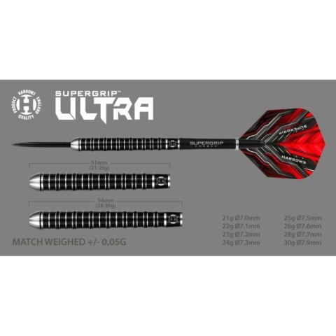 Rzutki Harrows Supergrip Ultra 90% Steeltip HS-TNK-000013890 Rzutki Harrows Supergrip Ultra 90% Steeltip HS-TNK-000013890