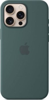 Apple iPhone 16 Pro Max Silicone Case with MagSafe lake green
