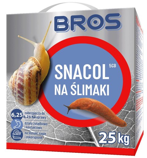 BROS - Snacol 5GB zwalcza ślimaki 25kg BROS - Snacol 5GB zwalcza ślimaki 25kg
