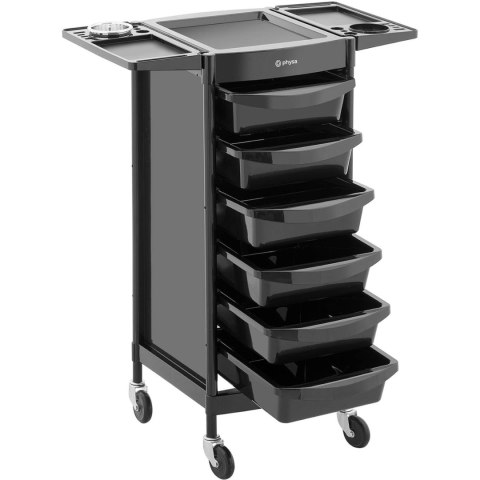 Wózek pomocnik fryzjerski z uchwytem na suszarkę 6 szuflad półka 420 x 390 mm Wózek pomocnik fryzjerski z uchwytem na suszarkę 6 szuflad półka 420 x 390 mm
