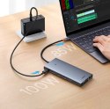 13w1 HUB adapter PortalJoy Series USB-C HDMI DP VGA USB-A PD RJ45 SD TF AUX - szary