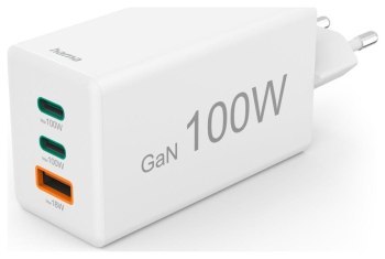 Hama Mini 100W GaN PD/QC 2x USB-C, 1x USB-A biała Hama Mini 100W GaN PD/QC 2x USB-C, 1x USB-A biała