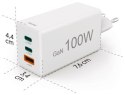 Hama Mini 100W GaN PD/QC 2x USB-C, 1x USB-A biała