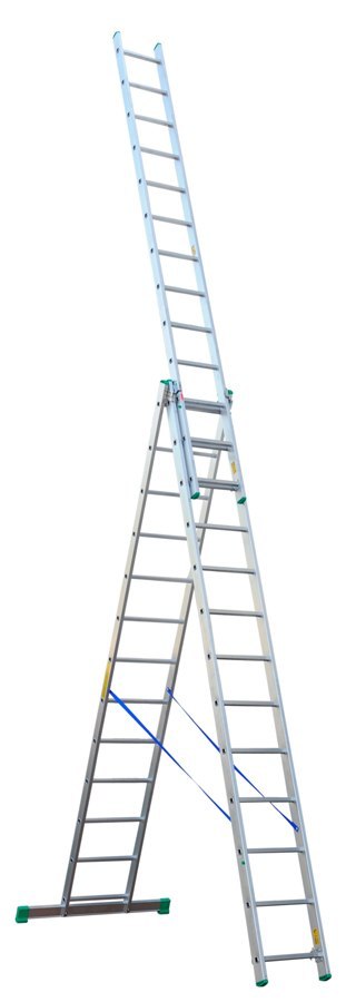 DRABINA ALUMINIOWA 3-ELEMENTOWA 897CM 13+13+13 SZCZEBLI DRABINA ALUMINIOWA 3-ELEMENTOWA 897CM 13+13+13 SZCZEBLI