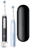 Szczoteczki - Oral-B iO 3 Matt Black/Ice Blue czarny/błękitny zestaw Oral-B