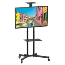 Uchwyt - Techly 105643 Mobilny stojak do telewizora LED/LCD/PDP, 37-70'', 50kg, regulowany, półka AV