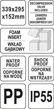 WALIZKA NARZĘDZIOWA HERMET 339*295*152MM WALIZKA NARZĘDZIOWA HERMET 339*295*152MM