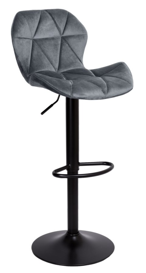 Hoker barowy Gordon Black grafitowy Velvet Hoker barowy Gordon Black grafitowy Velvet