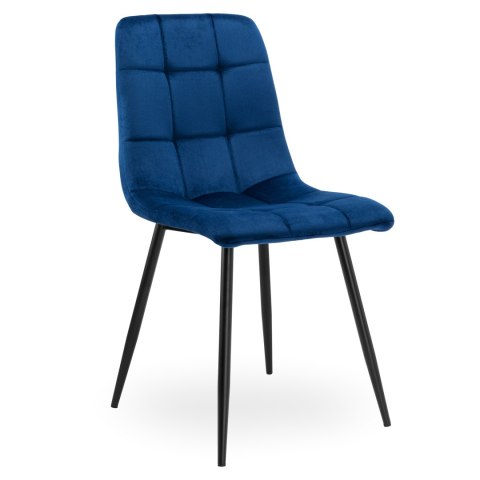 Krzesło welurowe DENVER velvet niebieskie Krzesło welurowe DENVER velvet niebieskie