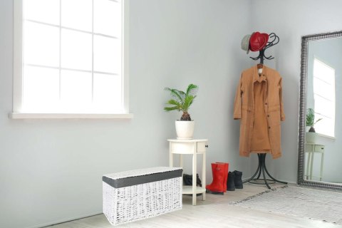 Kufer wiklinowy 66x40x40 cm - 105L - biało-szary Kufer wiklinowy 66x40x40 cm - 105L - biało-szary