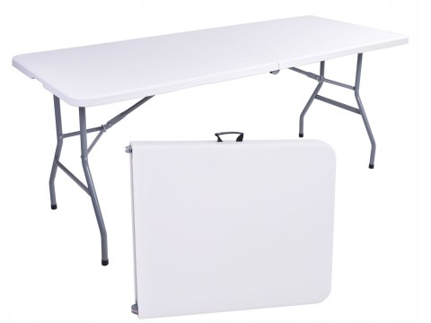 Stół cateringowy FETA WHITE składany w walizkę 180 cm biały Stół cateringowy FETA WHITE składany w walizkę 180 cm biały