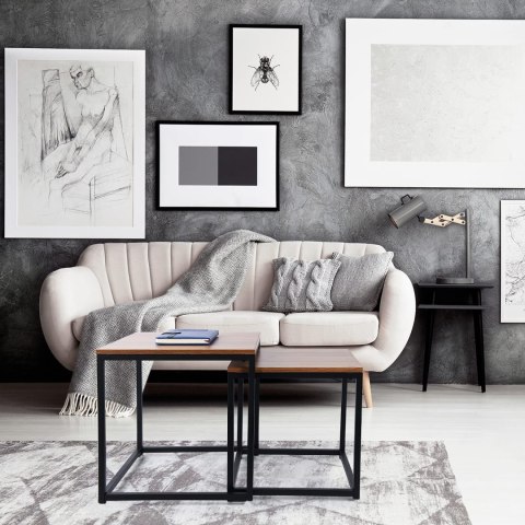 Stoliki kawowe loft PRAVEN RUSTIC postarzany dąb Stoliki kawowe loft PRAVEN RUSTIC postarzany dąb