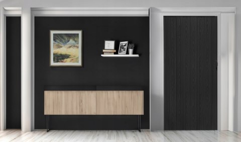 Drzwi harmonijkowe 004 08 czarny dąb 100 cm Drzwi harmonijkowe 004 08 czarny dąb 100 cm