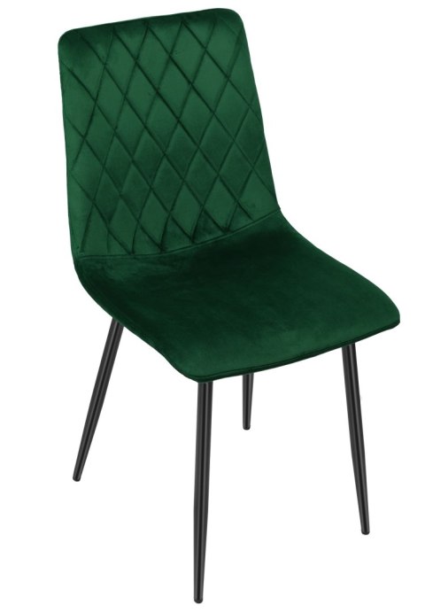 Krzesło tapicerowane Dexter ciemnozielone velvet Krzesło tapicerowane Dexter ciemnozielone velvet