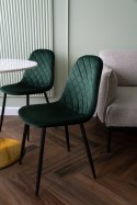Krzesło welurowe Orlando Velvet ciemnozielone